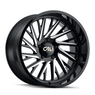 Cali Off-Road 9114 Purge 22x12 / 8x165.1 BP / -51mm Offset / 125.2mm Hub Gloss Black Milled Wheel