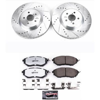 Power Stop 10-14 Subaru Outback Front & Rear Z26 Street Warrior Brake Kit w/Calipers