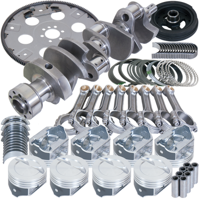 Eagle Chevy 350 1Pc 3.750in Crank 5.700in I-Beam Rods 4.030in Pistons 168 Tooth FP Balanced Assembly