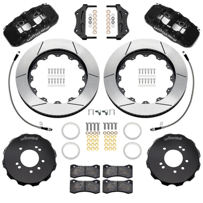 Wilwood 89-98 Nissan 240SX/89-94 Skyline/90-96 300ZX Aerolite 6R Fr BBK w/ 14in SLT Rotors - Black