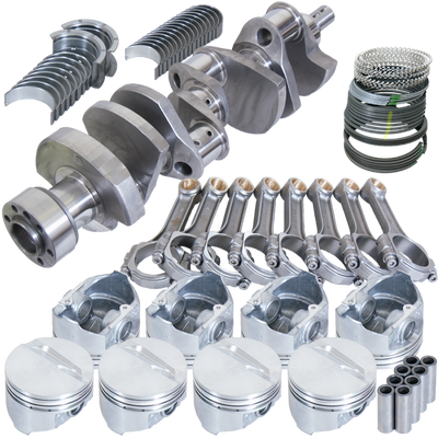 Eagle Chevy 350 1Pc 3.750in Crank 5.700in I-Beam Rod 4.030in Pistons 153 Tooth FP Balanced Assembly