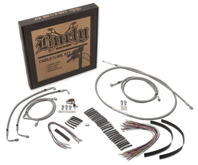 Burly Brand Control Kit 13in Bag Bar SS