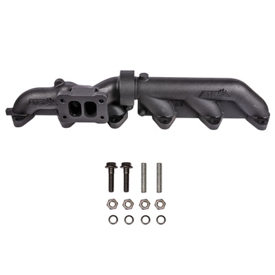 ATS Diesel 03-07 5.9L Cummins 2Pc Wide Flange T3 Pulse Flow Exhaust Manifold w/ Flange Hardware