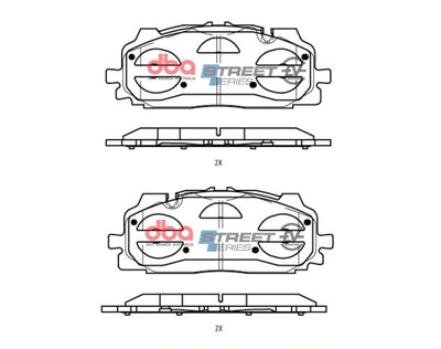 DBA 19-21 Audi A8 Quattro (w/375mm Front Rotor) Front SSEV Street Series Brake Pads