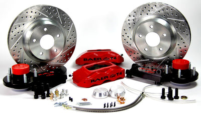 Baer Brakes 88-98 Chevrolet C1500 STD Studs 13in Track4 Front SDZ Brake Kit - Grabber Blue
