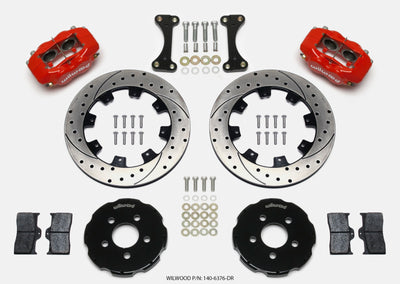 Wilwood Forged Dynalite Front Hat Kit 12.19in Drilled Red 00-04 PT Cruiser/03-04 SRT/4
