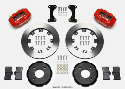 Wilwood Forged Dynalite Front Hat Kit 12.19in Drilled Red 2002 Mitsubishi Lancer