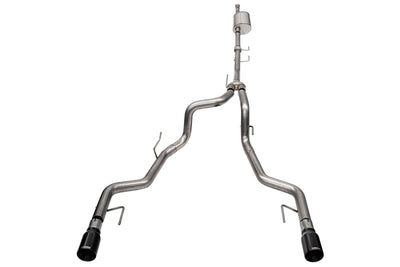 Corsa 2021-2025 Ford F-150 SuperCrew/5.5ft Bed 3.5L V6 Sport Cat-Back Dual Rear Exit-Black PVD