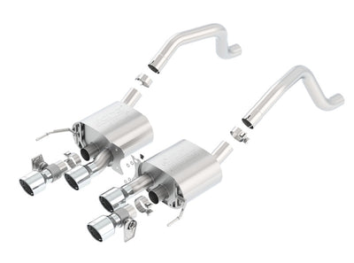 Borla 15 Chevy Corvette C7 ZO6 6.2L w/o AFM w/ NPP ATAK Quad RD RL IC Tips Center Rear Exit Exhaust