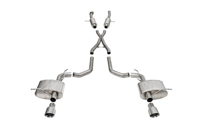 Corsa 2021-2025 Dodge Durango SRT Hellcat Cat-Back 2.75in Dual Rear Exit Sport 4.5in Polished Tips
