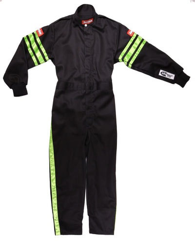 RaceQuip Green Trim SFI-1 JR. Suit - Kids XL