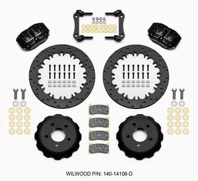 Wilwood Dynapro Radial Rear Drag Kit 12.90in Drilled 15-23 Mustang