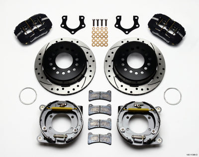 Wilwood Dynapro Low-Profile 11.00in P-Brake Kit Drilled Mopar/Dana 2.50in Off w/Snap Ring Bearing