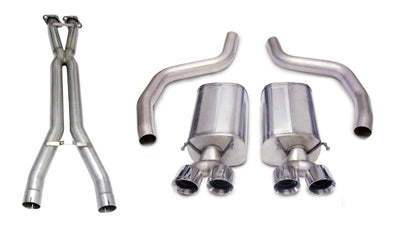 Corsa 2006-2013 Chevrolet Corvette C6 Z06 7.0L V8 Sport 3.0in. Cat-Back Dual Rear Exit with Twin 4.0in. Polished Pro-Series Tips