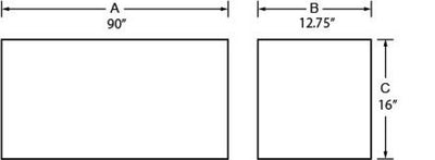Tradesman Aluminum Top Mount L-Wing Box (90in.) - Brite