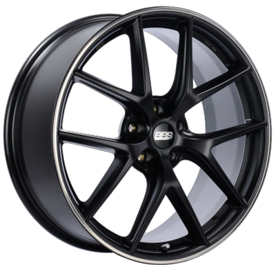 BBS CI-R 19x8 5x112 ET44 Satin Black Polished Rim Protector Wheel -82mm PFS/Clip Required