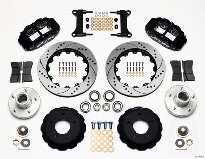 Wilwood Narrow Superlite 6R Front Hub Kit 14.00in Drilled Chevy C-10 60-87 CPP Drop Spindle
