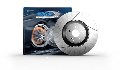 SHW 05-17 Subaru WRX STi 2.5L Front Drilled-Slotted Lightweight Brake Rotor (26300FE070)