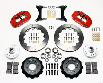 Wilwood Narrow Superlite 6R Front Hub Kit 12.88in Red 79-87 GM G Body
