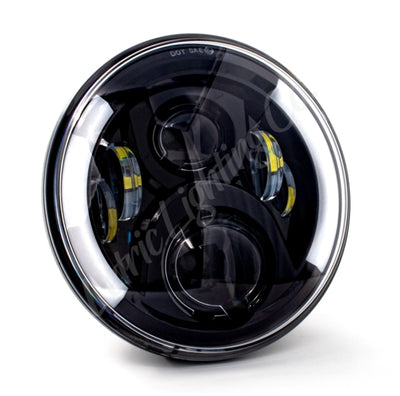 Letric Lighting 7in Integrated W/Switchbacks Turn Signal Black