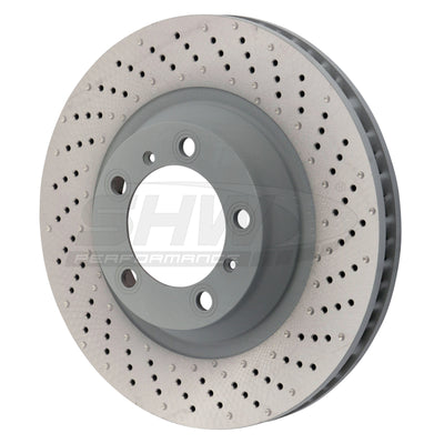 SHW 15-16 Porsche 911 Carrera 4 GTS w/o Ceramics Right Front Drill-Dimp MB Brake Rotor (99135140401)