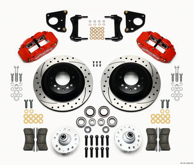Wilwood Narrow Superlite 6R Front Hub & 1PC Rtr Kit 12.88in Drilled -Red 62-72 CDP B & E Body-Drum