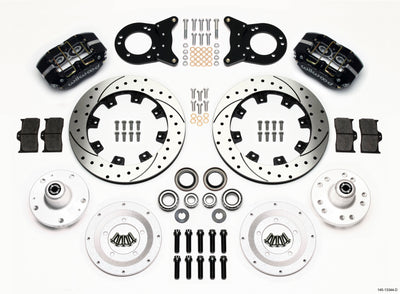 Wilwood Dynapro Dust-Boot Front Kit 12.19in Drilled 1965-1969 Mustang Disc & Drum Spindle