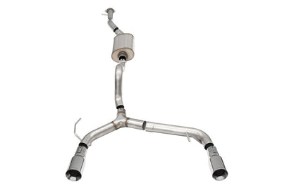 Corsa 21-25 Ford Bronco 2.3L 4-Door 2.75in Cat-Back Dual Rear Exhaust w/4in Straight-Cut Polish Tips