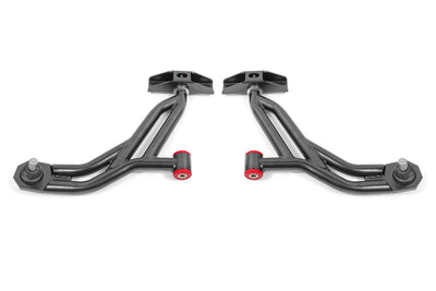BMR 10-14 Ford Mustang / Shelby GT500 Non-Adj. Lower A-Arms (Poly/Delrin) - Black Hammertone