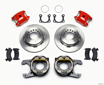 Wilwood D154 P/S Park Brake Kit Red Big Ford 2.36in Offset