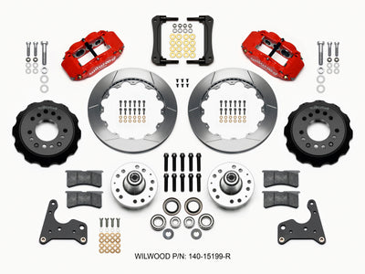 Wilwood Narrow Superlite 6R Front Hub Kit 12.88in Red 65-72 CDP C Body -Drum