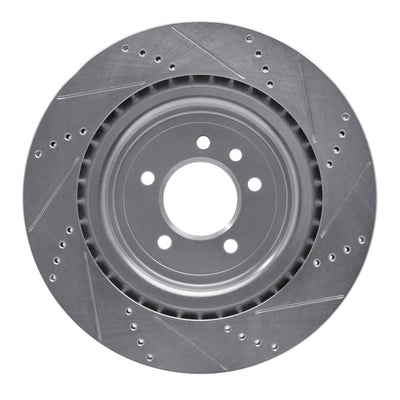 R1 13-17 Land Rover Range Rover Front & Rear Drilled & Slotted Silver Brake Rotor Set