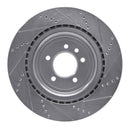 R1 13-17 Land Rover Range Rover Front & Rear Drilled & Slotted Silver Brake Rotor Set