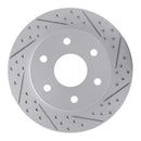 R1 21-22 Chevrolet Colorado Rear Right Drilled & Slotted Geo-Carbon Rotor