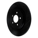 R1 20-25 Ford Explorer Rear Right Drilled & Slotted Black Brake Rotor