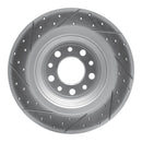 R1 14-23 Jeep Cherokee Rear Right Drilled & Slotted Geo-Carbon Rotor
