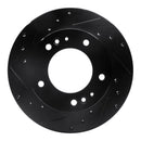 R1 95-02 Kia Sportage (USA/Canada) Front Left Drilled & Slotted Black Brake Rotor