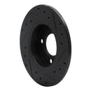 R1 86-93 Volkswagen Passat (USA/Canada) Rear Left Drilled & Slotted Black Brake Rotor