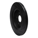 R1 07-18 Volvo XC70 Rear Left Drilled & Slotted Black Brake Rotor