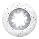 R1 09-12 Chevrolet Colorado Front Right Drilled & Slotted Silver Brake Rotor