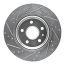 R1 16-20 Cadillac CT6 Front & Rear Drilled & Slotted Silver Brake Rotor Set