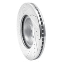 R1 97-01 Infiniti Q45 Front Right Drilled & Slotted Silver Brake Rotor