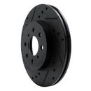 R1 15-20 Honda Fit (USA/Canada) Front Left Drilled & Slotted Black Brake Rotor