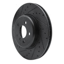 R1 11-19 BMW 640I Gran Coupe Front Left Drilled & Slotted Black Brake Rotor