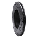 R1 07-15 Mini Cooper Front Drilled & Slotted Black Brake Rotor Set