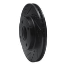 R1 1995-2004 Ford CONTOUR Front Left Drilled & Slotted Black Brake Rotor