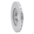R1 86-89 Toyota Van Wagon Front Left Drilled & Slotted Silver Brake Rotor