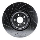 R1 20-25 Ford Explorer Front Right Drilled & Slotted Silver Brake Rotor