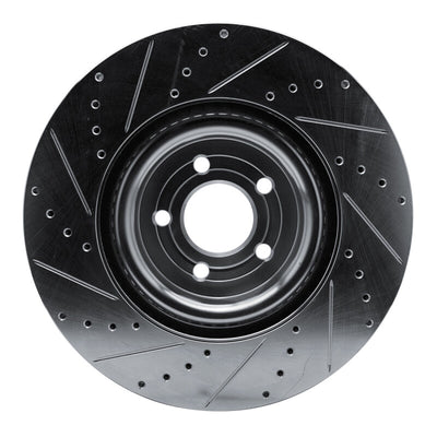 R1 20-25 Ford Police Interceptor Utility Front & Rear Drilled & Slotted Silver Brake Rotor Set