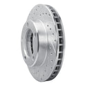 R1 80-93 Dodge W100 Front Left Drilled & Slotted Silver Brake Rotor